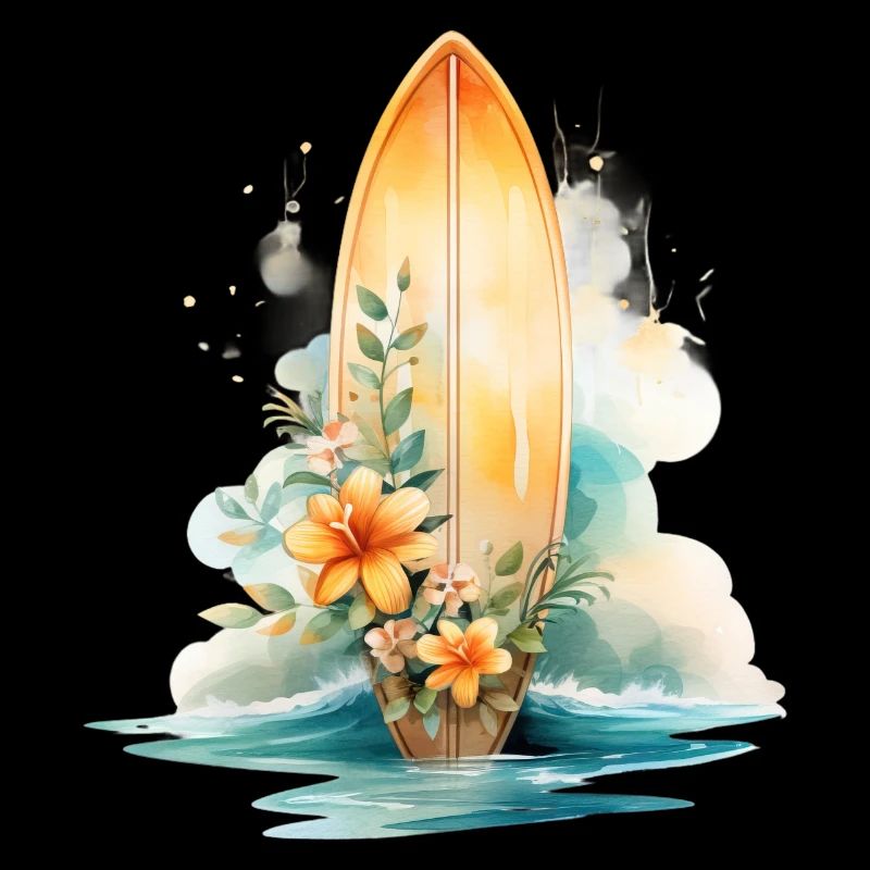 PLANCHE DE SURF EN FLEURS