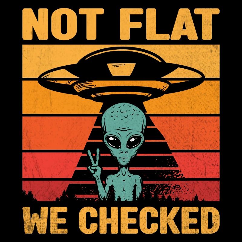 Not Flat We Checked Funny Anti Flat Earth