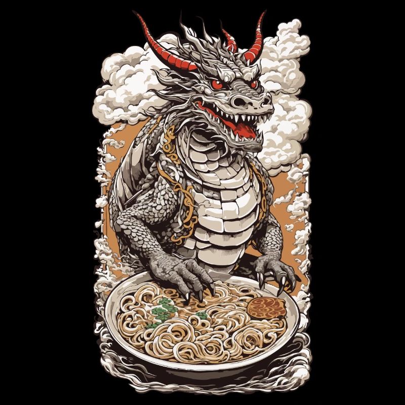 Ramen Dragon Anime & Conception de soupe