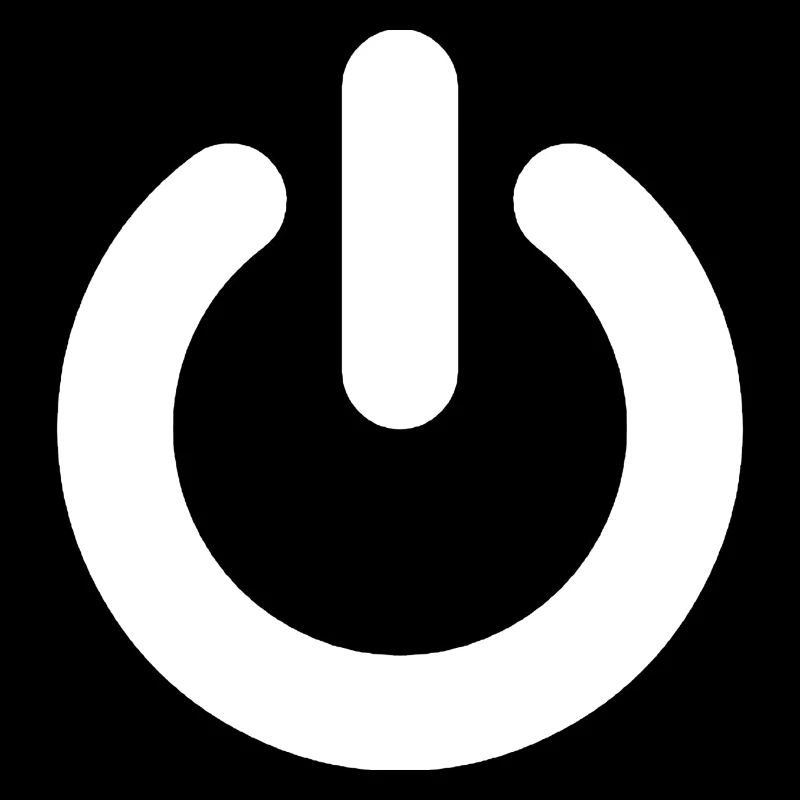Bouton d'alimentation blanc