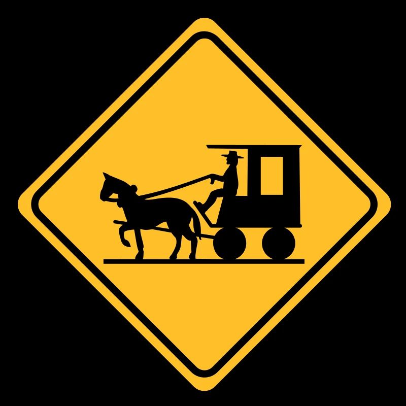 Attention - chariot tiré par des chevaux - 2