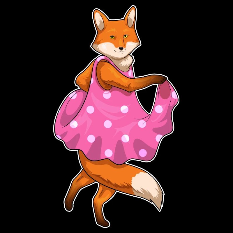 Fuchs Polka Dots Kleid