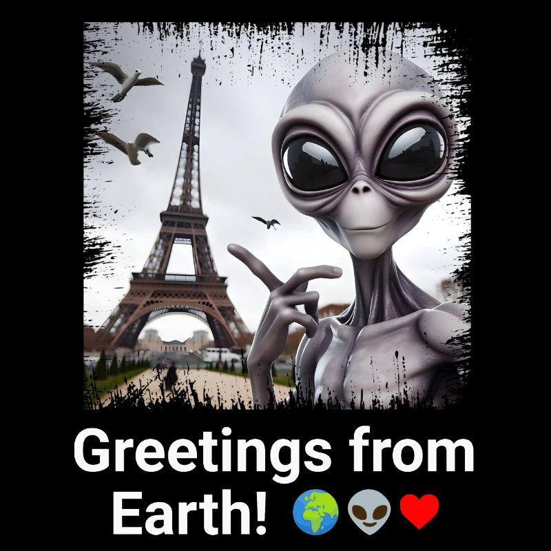 Aliens in Paris - A Galactic Selfie Tale