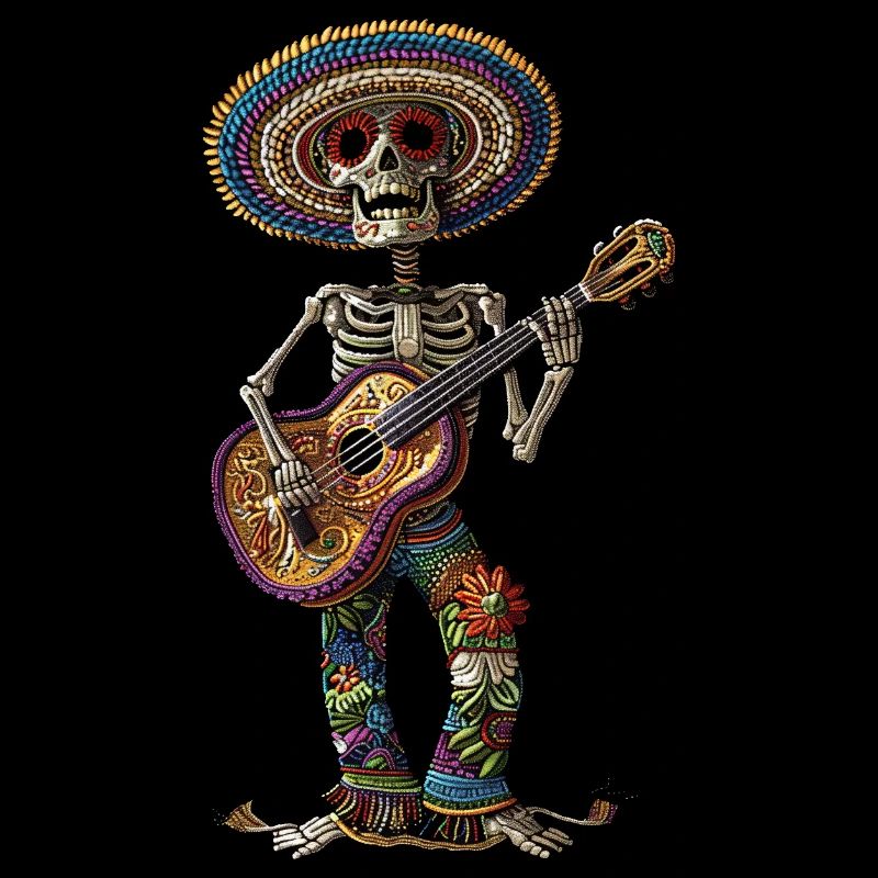 Ukulele Mexican Skeleton