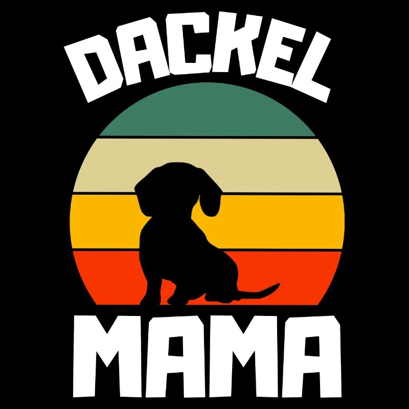 Hunde Mama Muttertag Retro Dackel