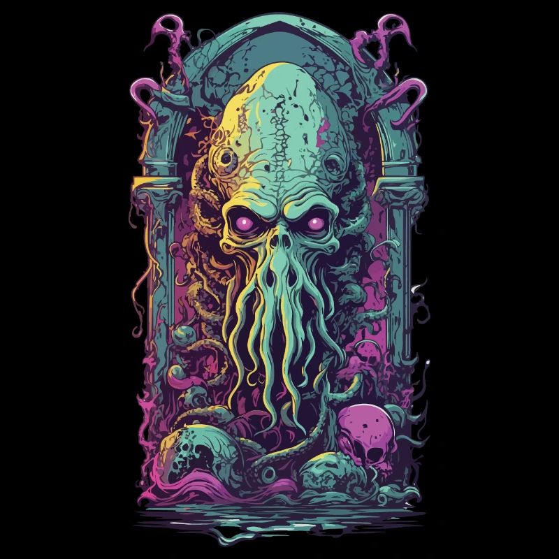 Occult Monster Demon Tentacles Gothic Design