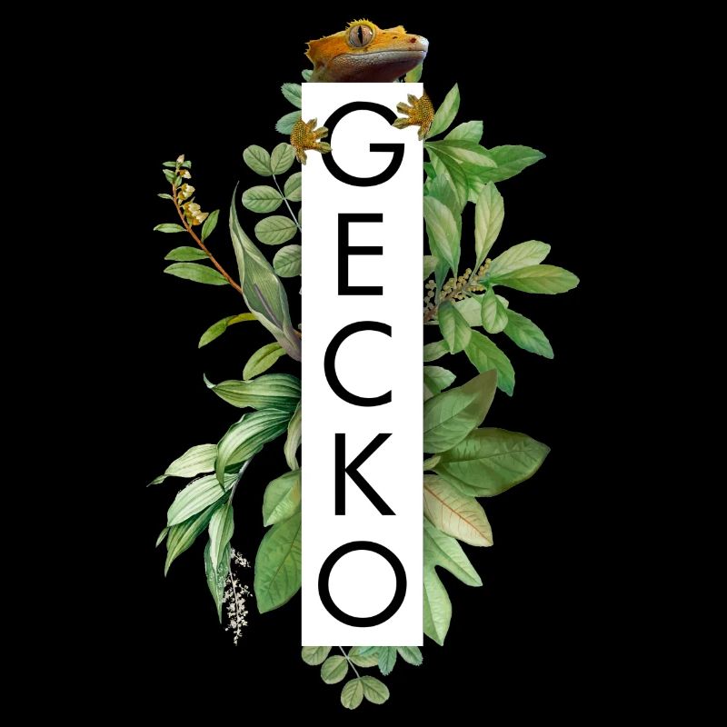 Crested Gecko Floral Tropical Pattern Lizard Owner