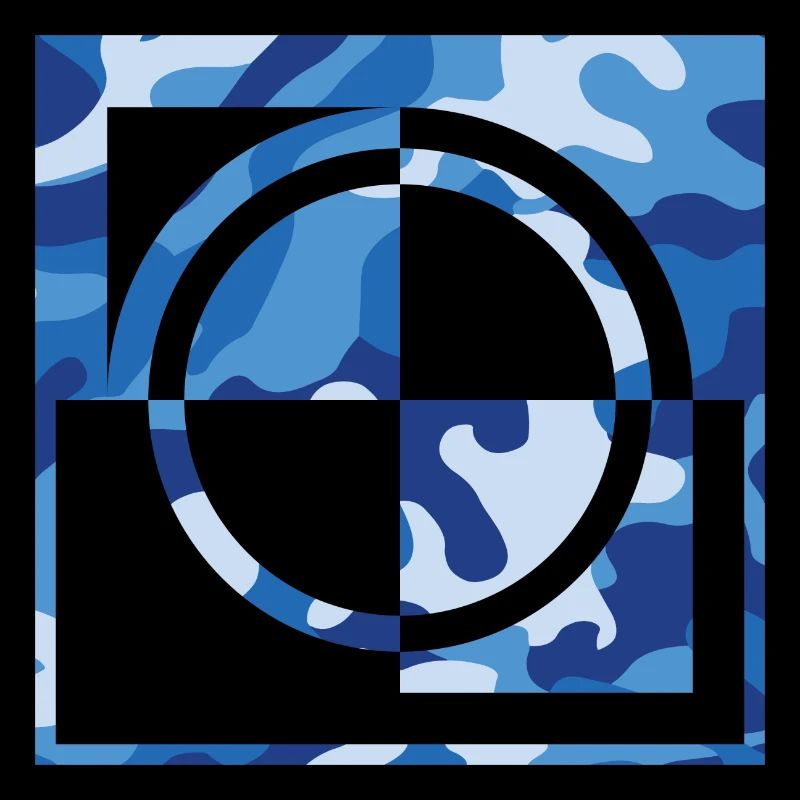 camouflage bleu
