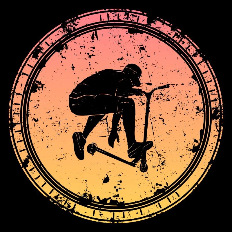 Vintage Stunt Scooter Roller E-Scooter E-Roller