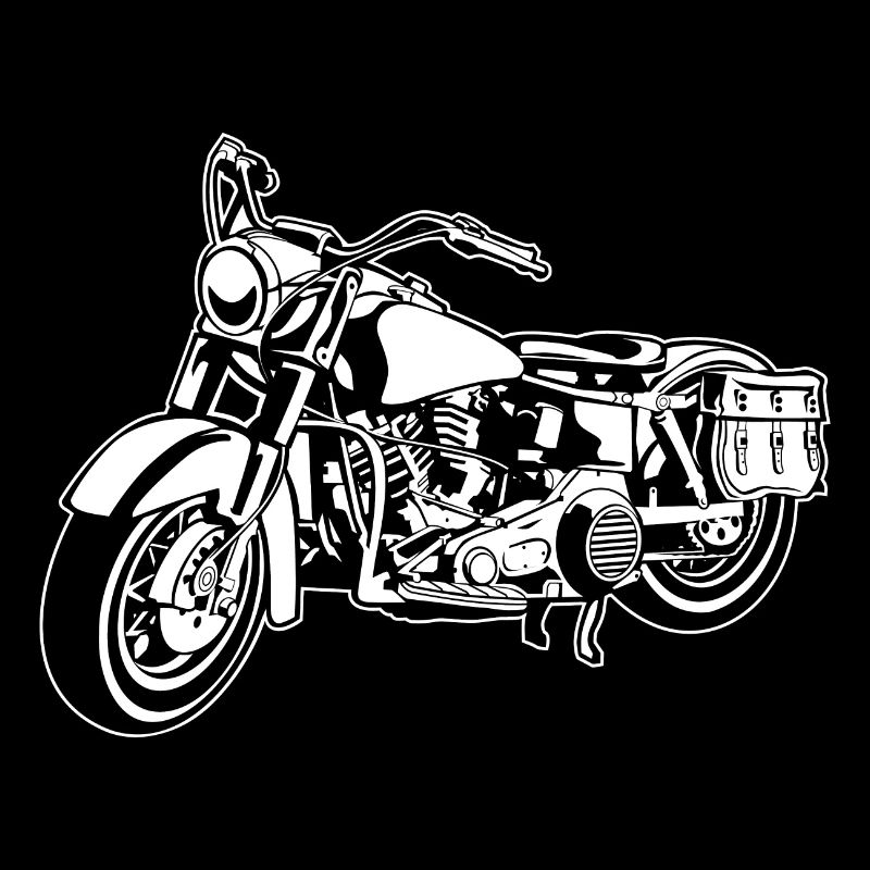 Chopper motorcycle 10_white