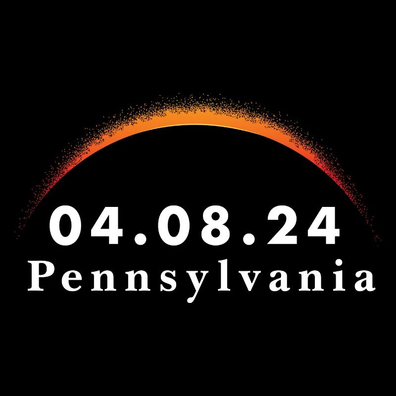 Trajectoire totale de l’éclipse solaire de la totalité Pennsylvanie