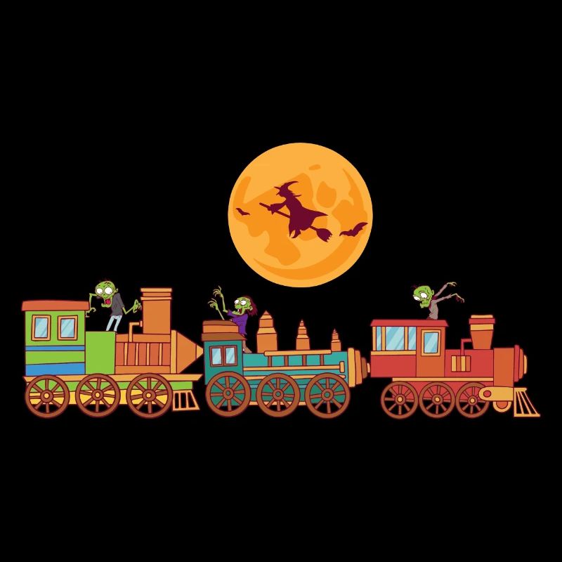 Spooky Halloween Ghost Train Zombie Boo Trick Or