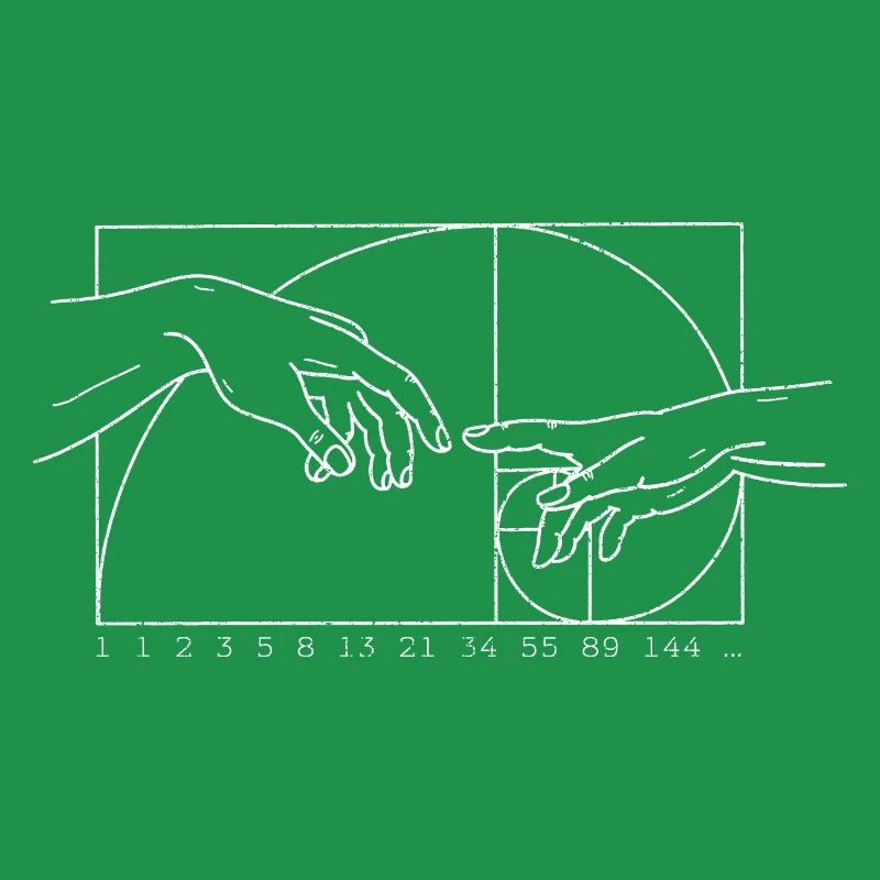 Math Art Geometry Fibonacci Spiral
