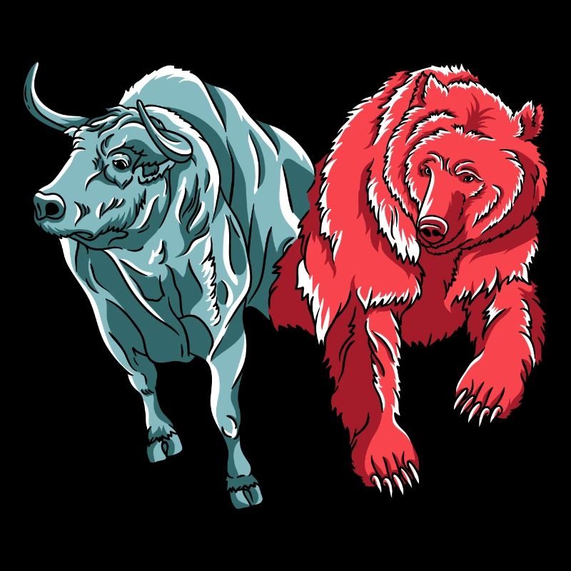 Bull Vs. Bär Krypto Chart Kryptowährung Hodler