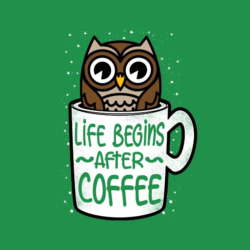 Eule Eulen Geschenk Kaffee