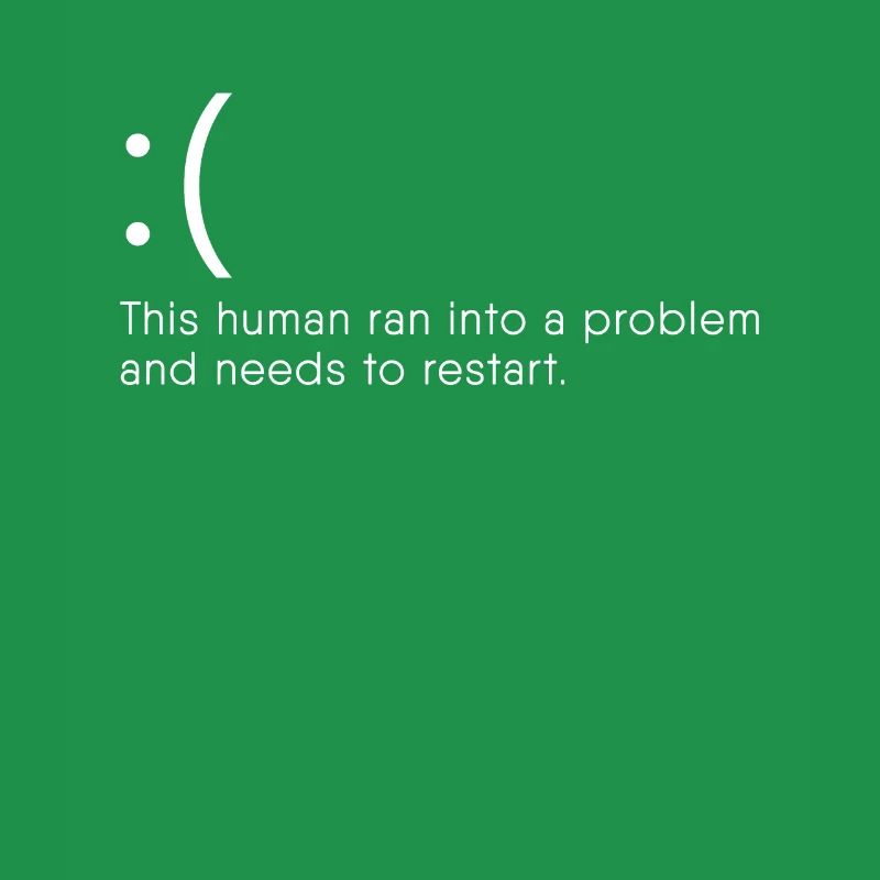 Computer Nerd Blue Screen