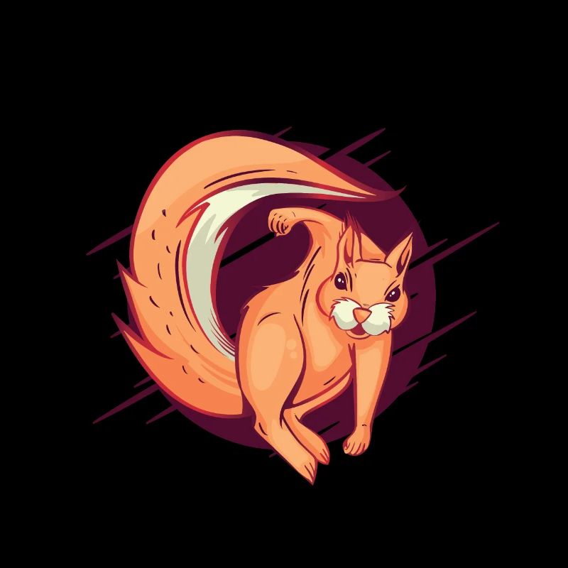 Aggressive squirrel with a punch punch