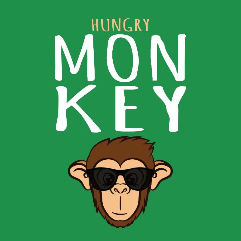 Monkey T Shirt - Monkey Head With Sunglass Monkey