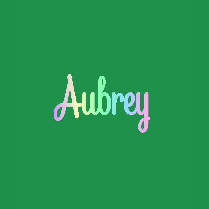 AUBREY Rainbow Minimalist Cursive