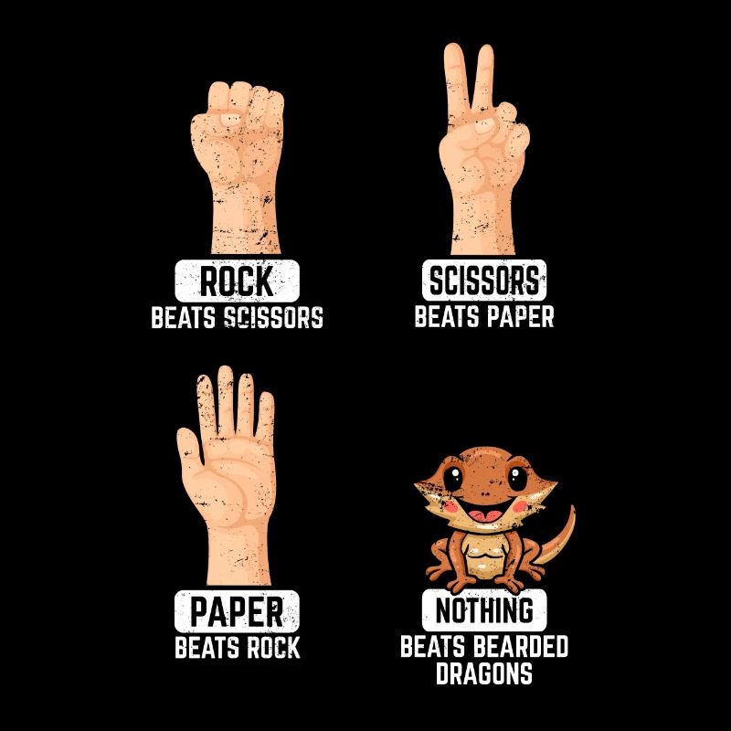Rock Paper Scissors Nothing Beats Bearded Dragons