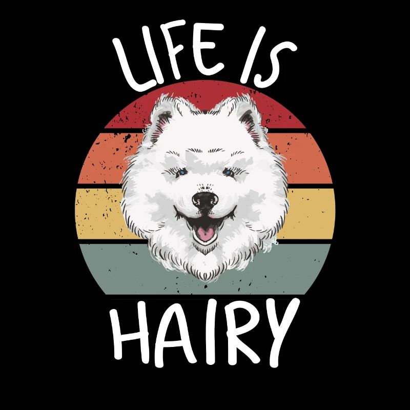 Conception de chien poilu