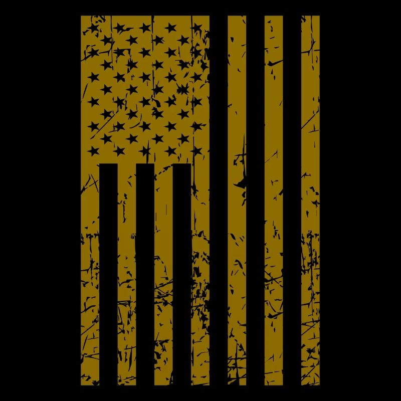 Drapeau des États-Unis millésime doré