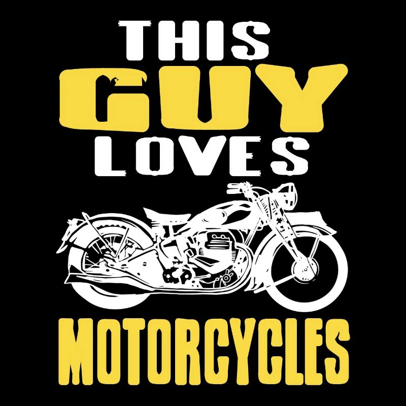 This Guy Loves Motorcycles Retro Funny Rider