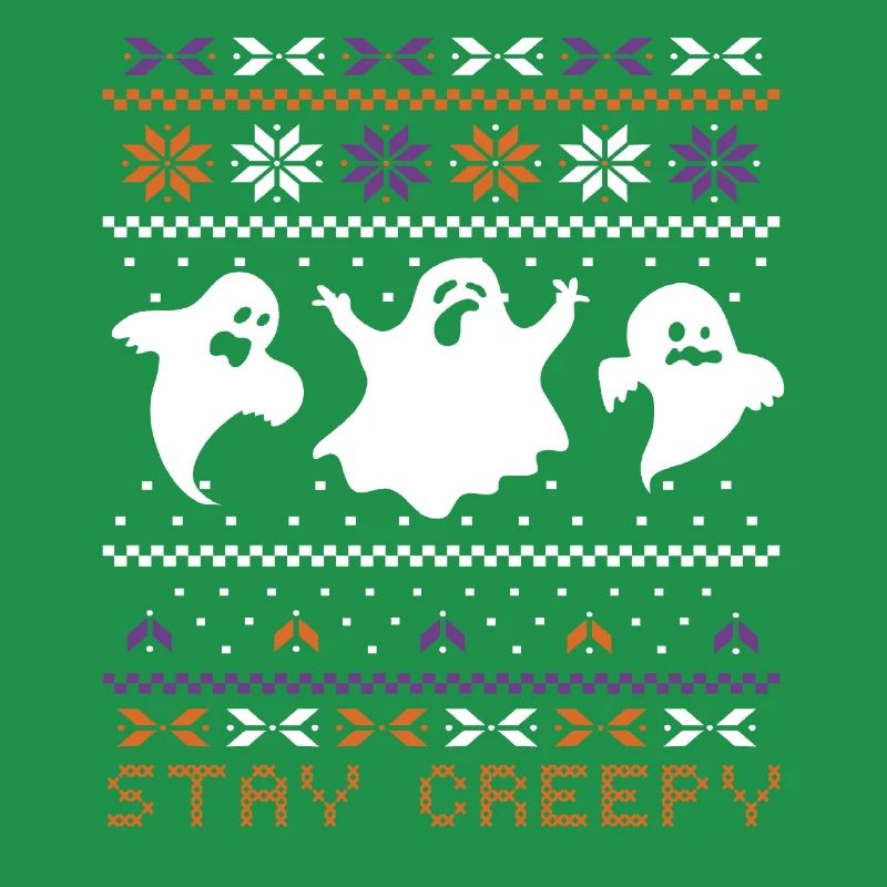 Stitch Pattern Ghost Creatures Creepy Halloween