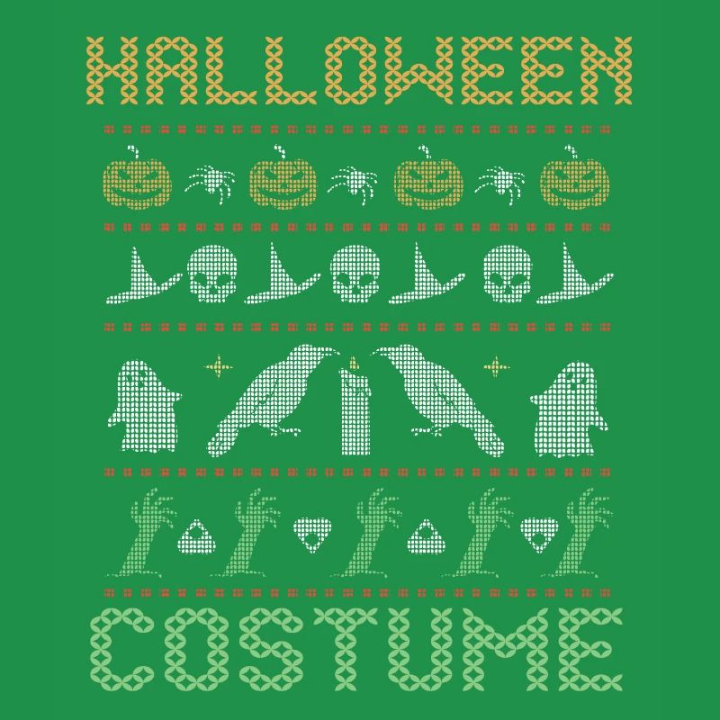 Stitch Pattern Horror Scary Creatures Halloween