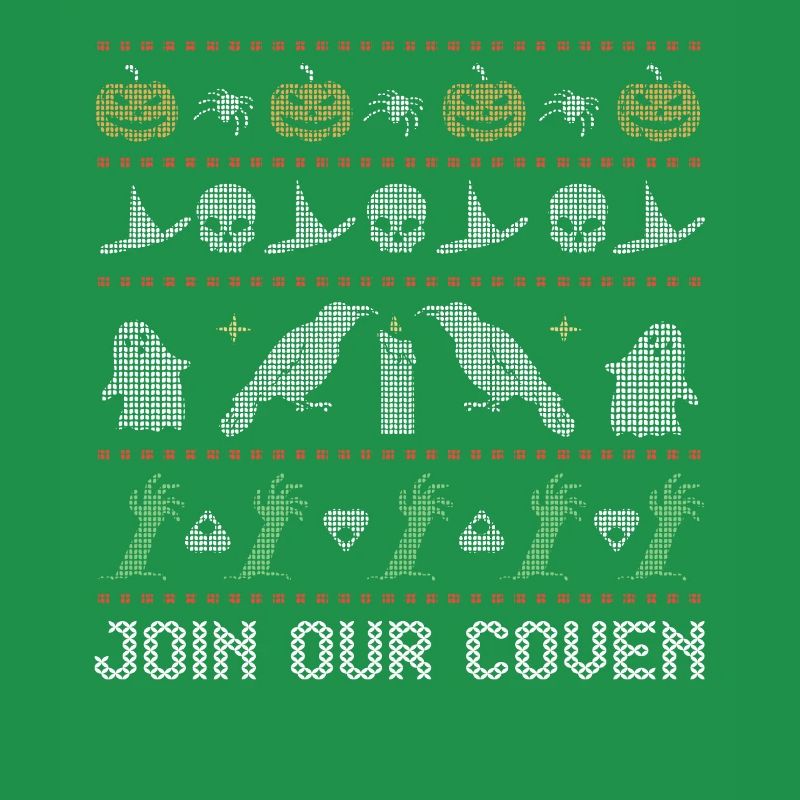 Stitch Pattern Horror Creatures Coven Halloween