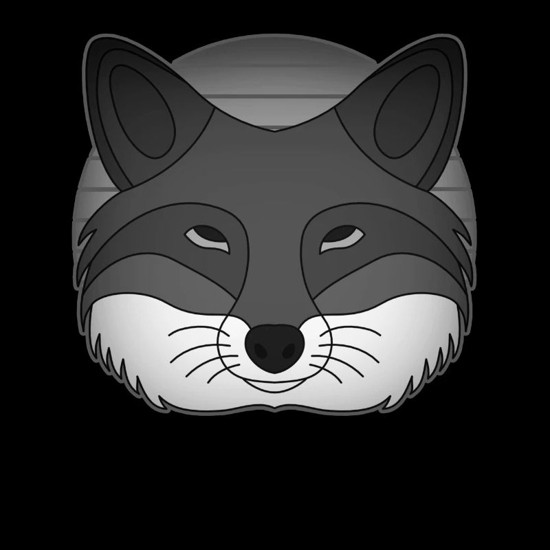 Fox Forest Animal Design avec tête d’animal