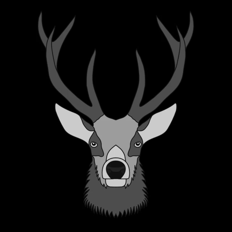 Rothirsch Geweih mit Hirschgeweih