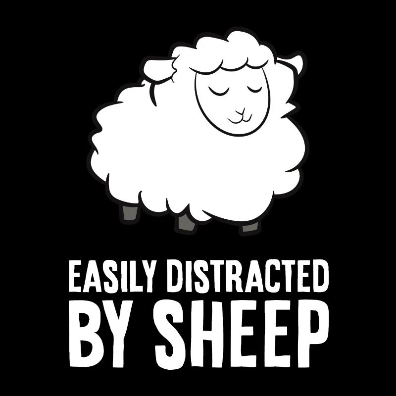 Sheep Farmer Sheep Herder Easily Distracted By