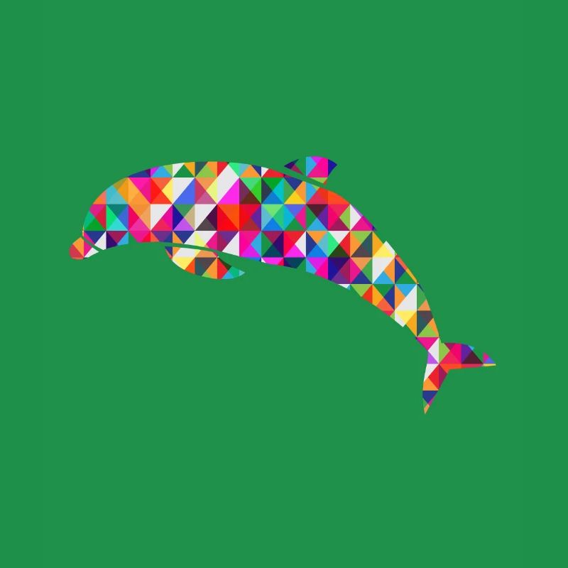 Mosaïque de dauphins colorée