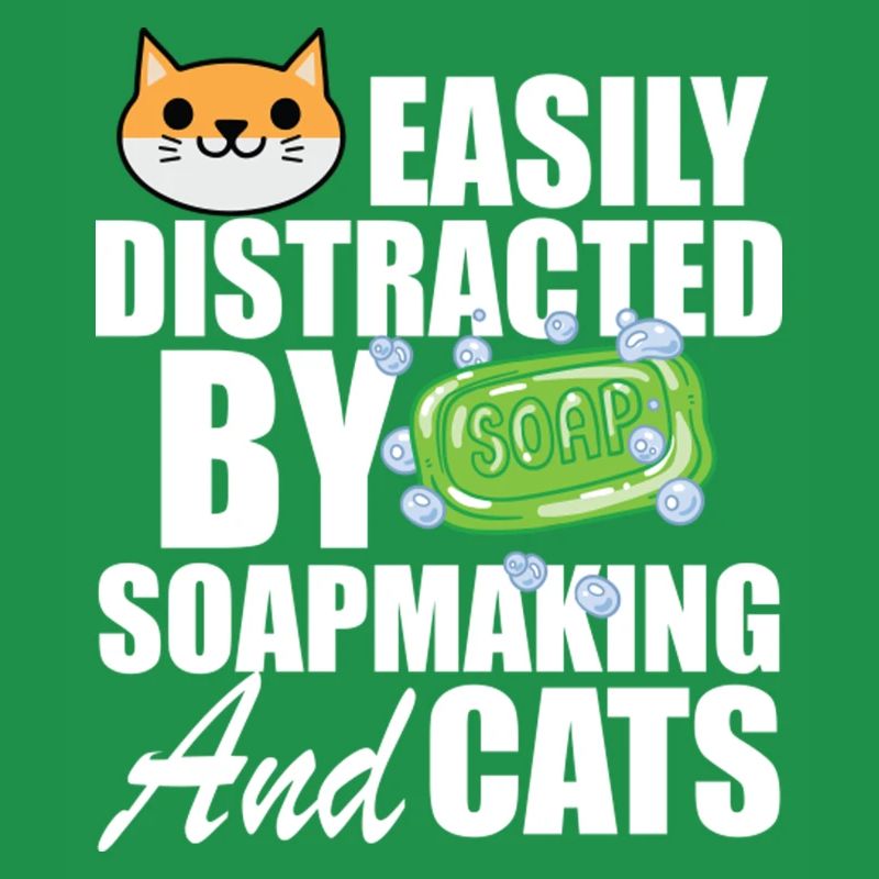 Soap Maker Easily Distracted By Soapmaking And Cat