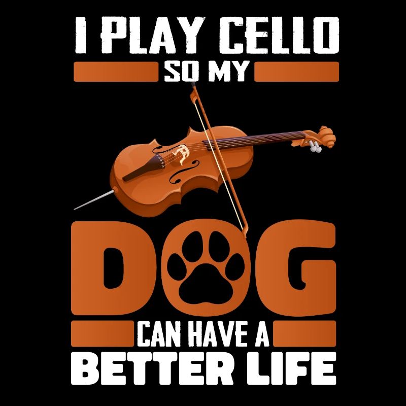 Violoncelle Chien violoncelliste