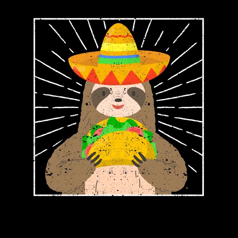 Sloth eats taco Mexican cinco de mayo food