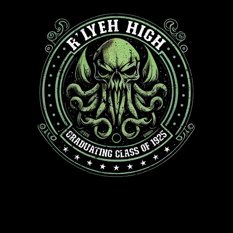 Cthulhu R'lyeh High School Logo, Cosmic Horror