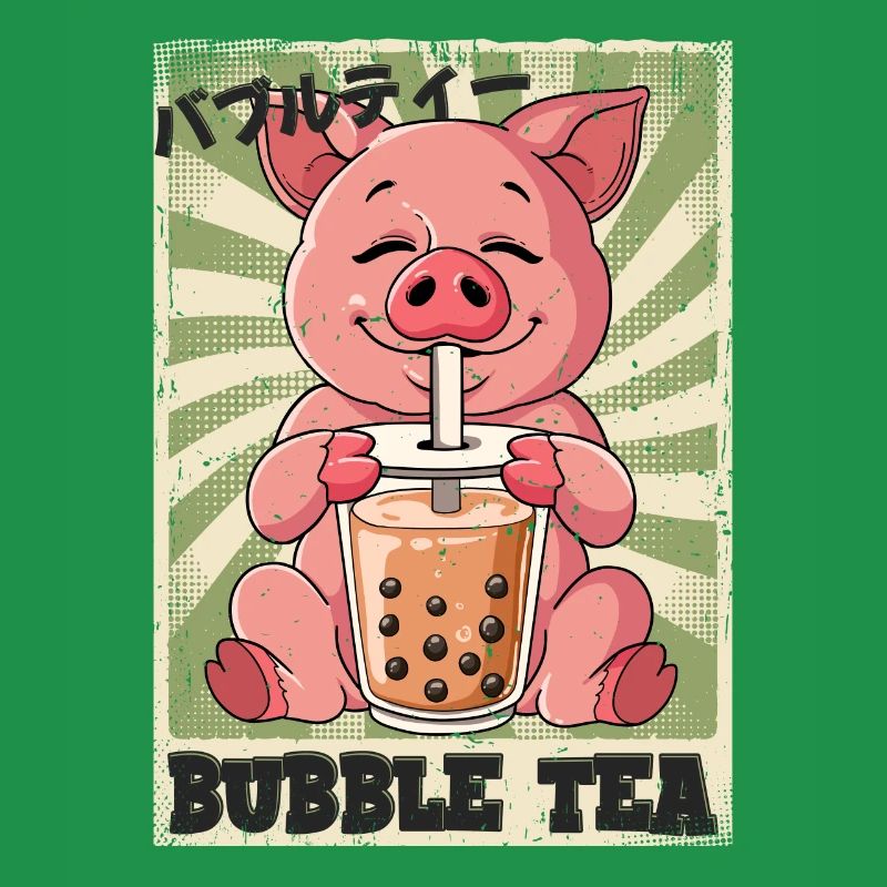 Boba Tea Schwein Bubble Tea