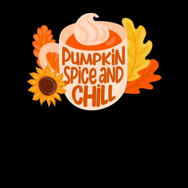 Pumpkin Spice And Chill Cute Fall Latte Mug Coffee