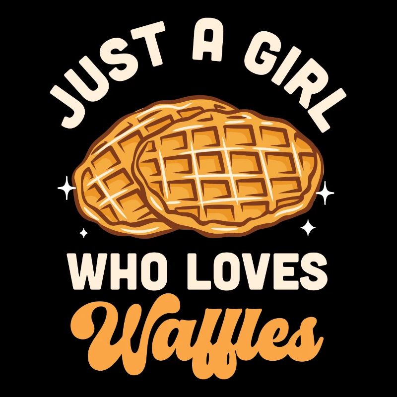 Nur ein Mädchen, das Waffeln liebt