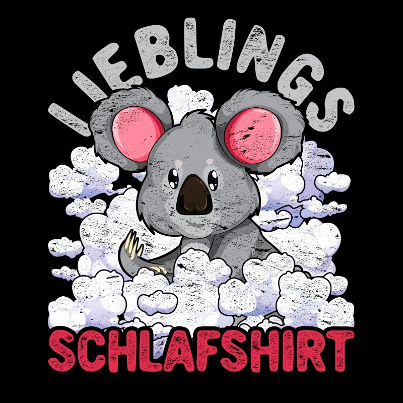 Nachteule Koala Geschenk Lieblings Schlafshirt