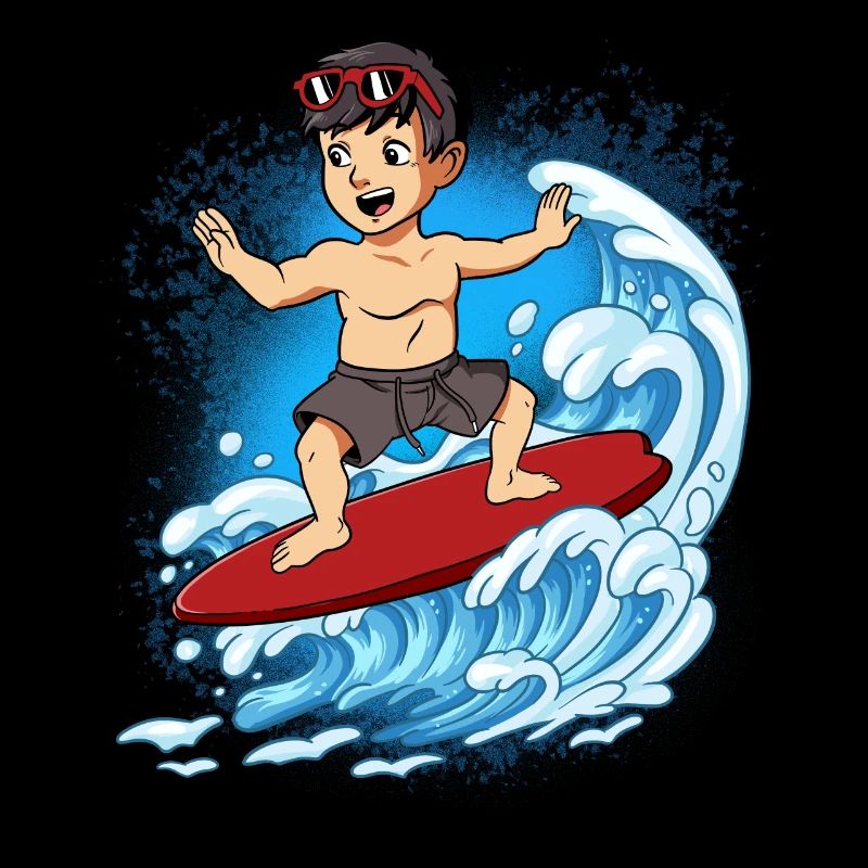 Surfeurs de vagues Surfeurs Surfeurs