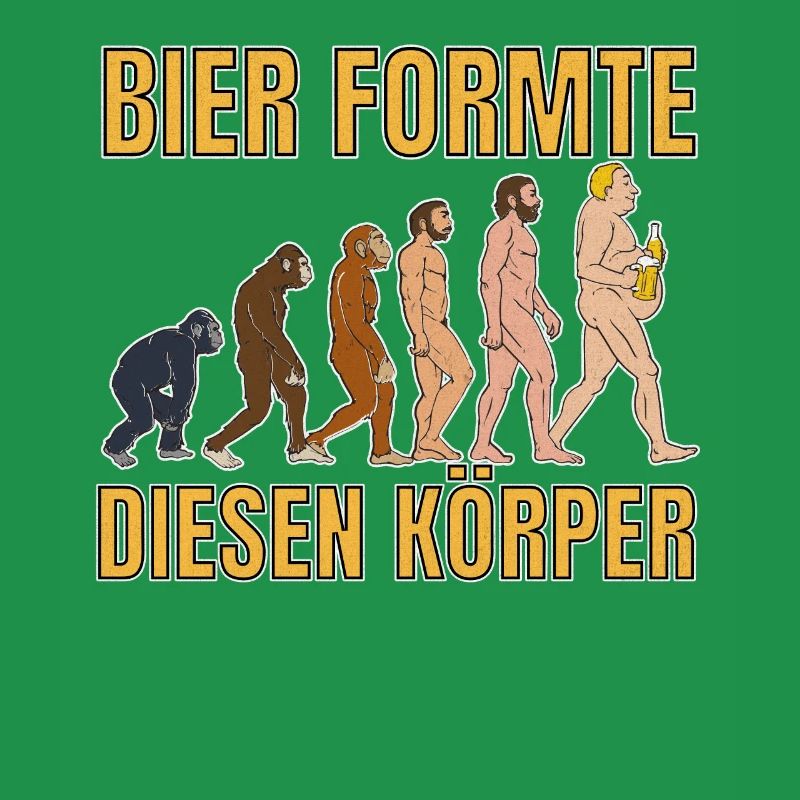 Bier formte diesen Körper Evolution Biertrinker