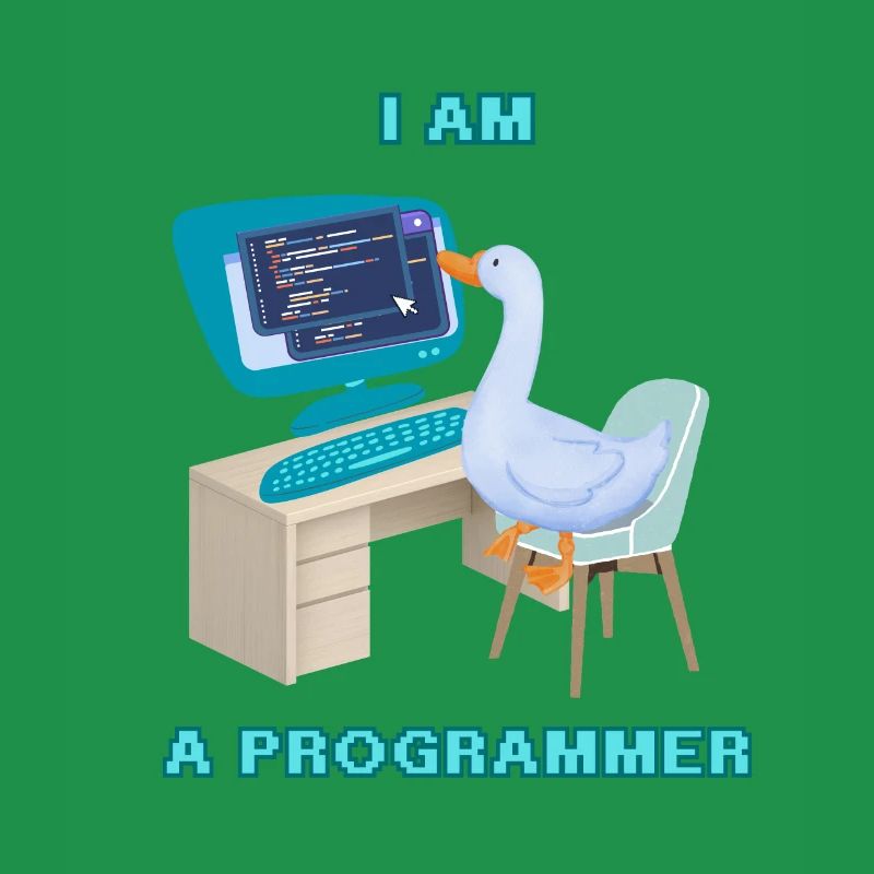 Un canard programmeur, un design amusant pour les programmeurs