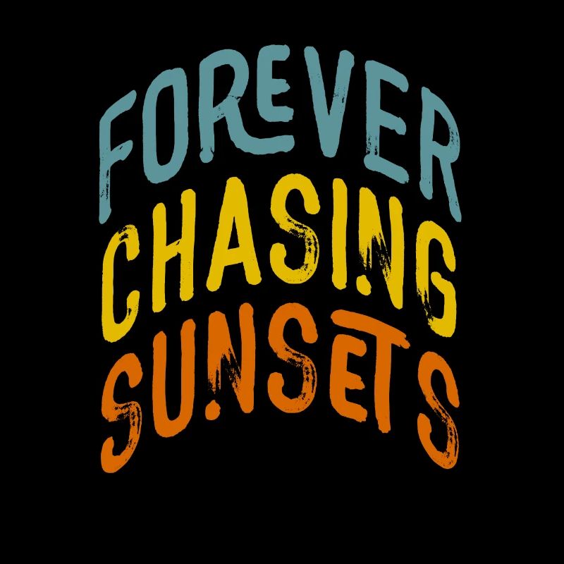 Forever Chasing Sunsets Retro Summer Vacation