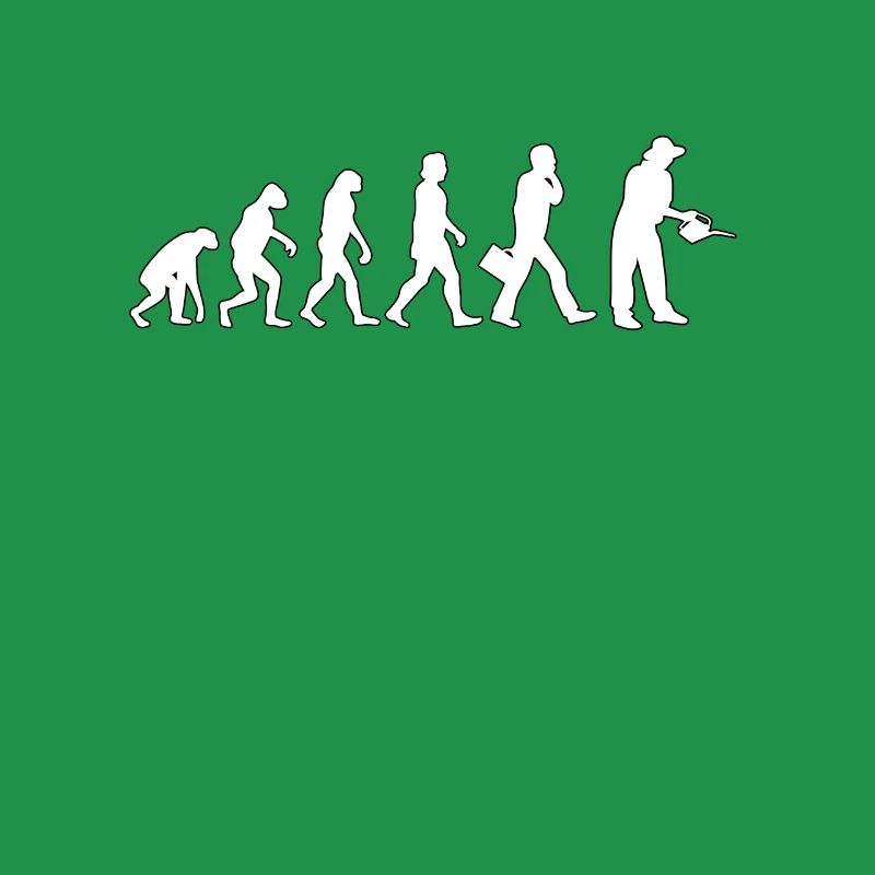 Garten Evolution Motiv Gartenarbeit Hobbygärtner