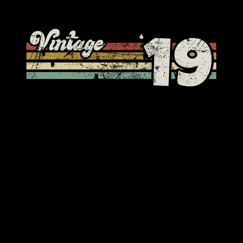 Rétro Anniversaire Né En 2019 Slogan Phrase Citation