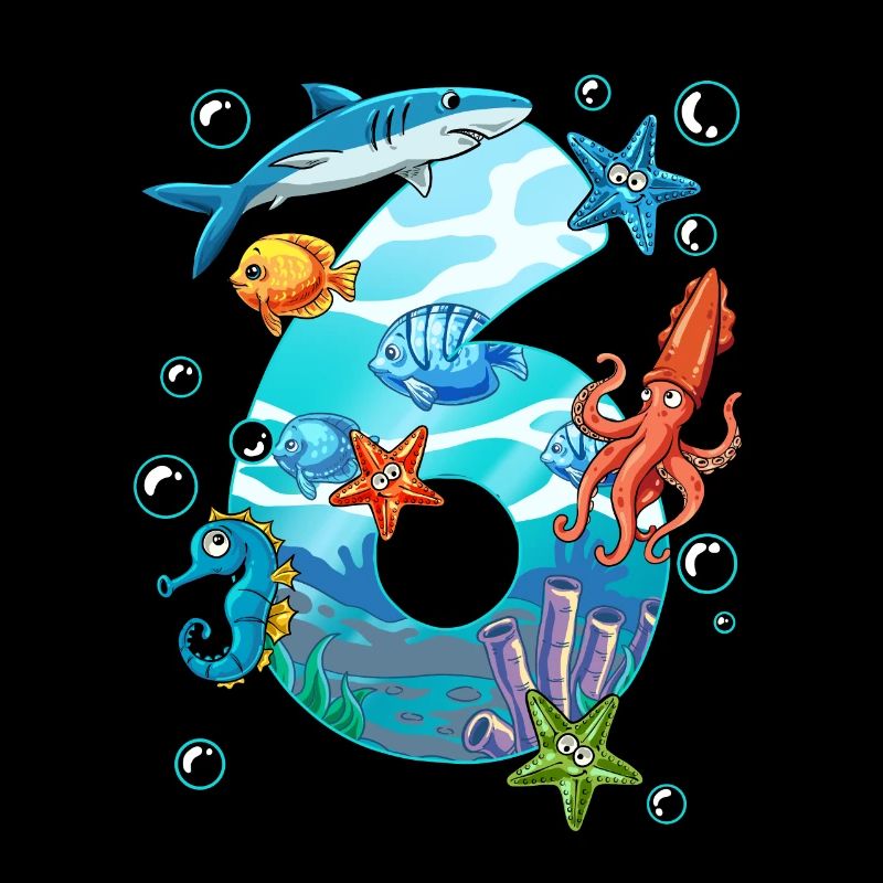 6e anniversaire créatures marines