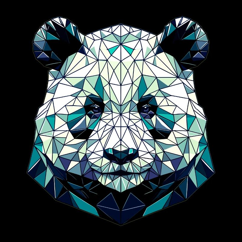 Panda in Polygonendarstellung